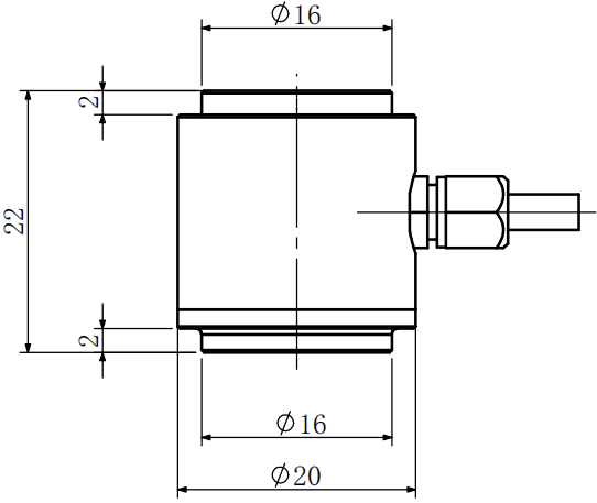 微型拉壓力傳感器CAZF-LY20尺寸圖1