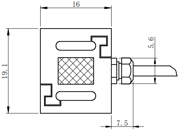 微型拉壓力傳感器CAZF-LS19.1外形尺寸圖1